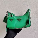 Copy Best Quality Prada Saffiano leather mini shoulder bag 2BH204 green JH04973kr31