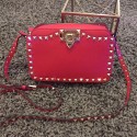 Copy Best Quality Valentino Garavani Rockstud leather shoulder bag 7279 red JH09693kr31