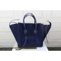 Copy Celine luggage phantom tote bag suede leather 3341 royal blue JH06342cS18