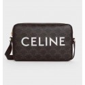 Copy Celine MINI FOLCO BAG IN TRIOMPHE CANVAS CL9450 black JH05805Ep86