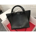 Copy Celine the big bag calf leather Tote Bag 183313 Black JH06176NX87