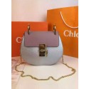 Copy Chloe Drew Shoulder Bags Calfskin Leather 2709 Silver&Pink JH08939Ds70