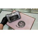 Copy DIOR WITH CHAIN SMOOTH CALFSKIN EMBROIDERED WITH A MOSAIC OF MIRRORS M900 black JH07458hz48