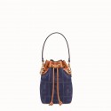 Copy FENDI MON TRESOR Mini bag in blue canvas 8BS010 JH08536NX87