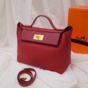 Copy Hermes Kelly togo Leather Tote Bag H2424 red JH01262cS18