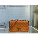 Copy MEDIUM DIOR CARO BAG Soft Cannage Calfskin M9242 brown JH06744KD82