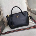 Copy Prada Calf leather bag 1BH111 black JH05375rY88