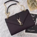 Copy Saint Laurent Classic Monogramme Caviar Leather Flap Bag 26588 black JH08165Ep86