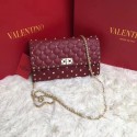 Copy Valentino Original Leather cross-body bag 38020 Wine JH09877Xq19