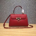 Copy Valentino Original Leather Tote Bag 0065 red JH09882cS18