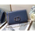 Designer Dior leather Clutch bag M9205 blue JH07084Iz48