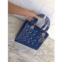 Designer Dior Small Lady Dior Bag Patent Leather 8239 Blue JH07674Iz48