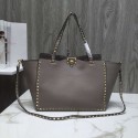 Designer Fake VALENTINO Rockstud large tote 0973 grey JH09749TP23