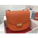 Designer Replica Celine Compact Trotteur Cattle leather Shoulder Bag 1269 orange JH06149Fi42