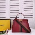 Designer Replica FENDI PEEKABOO ICONIC leather bag F0826 red JH08509Fi42