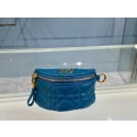 DETACHABLE DIOR CARO HALF-MOON COIN PURSE S5033U BLUE JH06705HF96