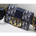 Dior 30 MONTAIGNE JACQUARD CANVAS BOX BAG M928 blue JH07183Ti34