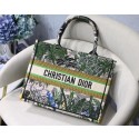 DIOR BOOK TOTE BAG IN EMBROIDERED CANVAS C1287 green JH07178MB38