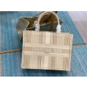 DIOR BOOK TOTE Beige Stripes Embroidery M1287Z JH06785QZ36