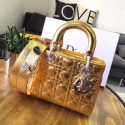 Dior lucky badges Original sheepskin Tote Bag 88034 gold JH07614TL77