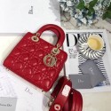 Dior lucky badges Original sheepskin Tote Bag 88035 red JH07379ty35