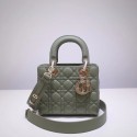 Dior lucky badges Original sheepskin Tote Bag A88035 green JH07319Td71