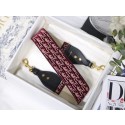 Dior Oblique Embroidered Velvet SHOULDER STRAP S8540CWVF-3 Burgundy JH06899sz95