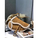 DIOR SADDLE BAG Camel-Colored Shearling M0446C JH06847pb81