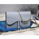 Dior SADDLE DIOR OBLIQUE Chain Clutch bag S5614 light blue JH07146nr44