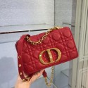 Dior SMALL DIOR CARO BAG Soft Cannage Calfskin M9241 red JH06798qx37