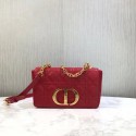 Dior SMALL DIOR CARO BAG Soft Cannage Calfskin M9241 red JH06813uF26