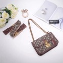 Dioraddict bag in brown Dior Oblique jacquard canvas calfskin leather M042 JH07533sj48