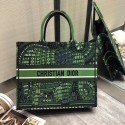 Fake 1:1 GREEN DIOR BOOK TOTE DIOR ANIMALS EMBROIDERED CANVAS BAG M55E JH07058Av26