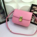 Fake Celine Classic Box Flap Bag Calfskin Leather 88008 Pink JH06373kd37