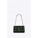 Fake Cheap SAINT LAURENT Jamie leather quilted shoulder bag 515821 green JH07970jV17