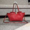 Fake Cheap VALENTINO Rockstud medium tote 0972 red JH09740jV17