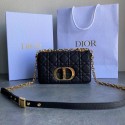 Fake Copy Dior SMALL DIOR CARO BAG Black Soft Cannage Calfskin M9241 JH06820Mv33