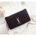 Fake Copy SAINT LAURENT Kate Tassel Monogram small leather cross-body bag 499860 black JH08075UW33