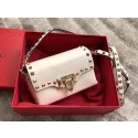 Fake Copy VALENTINO Rockstud leather cross-body bag 04235 white JH09845UW33