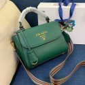 Fake Prada Calf skin tote 1BD071 1BD209 green JH04963DK43