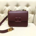 Fake VALENTINO VLOCK Origianl leather shoulder bag 0908 Burgundy JH09549GM41