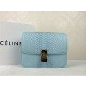 Fashion 2015 Celine Classic retro original true snakeskin 11042-1 sky blue JH06574FA65