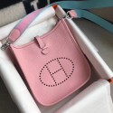 Fashion Hermes Evelyne original togo leather mini Shoulder Bag H15698 pink JH01431JD28