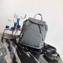 Fashion Prada original Leather backpack 1BZ035 grey JH05275NC66