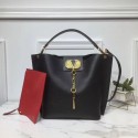 Fashion VALENTINO Origianl Leather Bag V0008 Black JH09684RW51