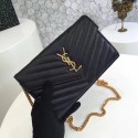 Fashion YSL WOC Classic Monogramme Flap Bag Cannage Pattern Y1003 Black JH07989fa20