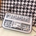 FENDI BAGUETTE MON TRESOR PU Mini Shoulder Bag 8BR771A white JH08556kg81