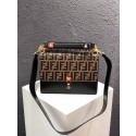 FENDI Kan I Leather Shoulder Bag 13137 JH08724Hc46