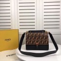 FENDI Kan I Leather Shoulder Bag F9235 black JH08706Bt18