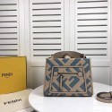 Fendi KAN I LOGO Handbag 8BS087 grey&Light blue JH08711Nc47